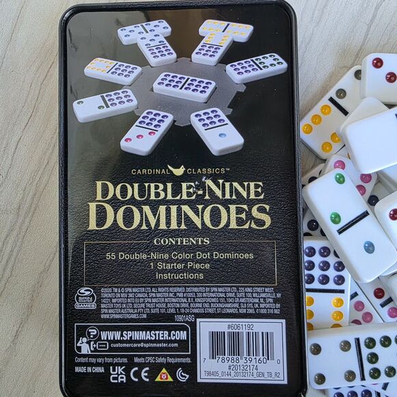 Cardinal Double-Nine Dominoes Set of 55 No Case - Picture 9 of 11